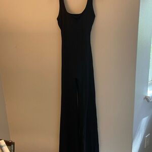 Viral flare jumpsuit backless tank top black scrunch butt